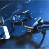 E88 Pro Foldable Drone with 4K HD Dual Camera in Flight