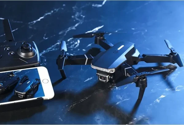 E88 Pro Foldable Drone with 4K HD Dual Camera in Flight