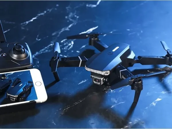 E88 Pro Foldable Drone with 4K HD Dual Camera in Flight